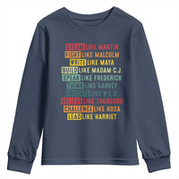 Black History Month Youth Sweatshirt Retro Inspirational Leaders - Wonder Print Shop