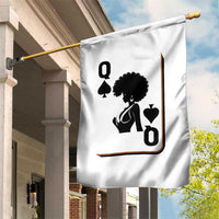 Black Queen Garden Flag Black History Month Afro Woman Poker Card Games - Wonder Print Shop