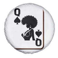 Black Queen Spare Tire Cover Black History Month Afro Woman Poker Card Games - Wonder Print Shop