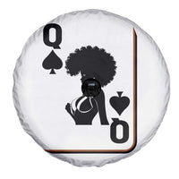 Black Queen Spare Tire Cover Black History Month Afro Woman Poker Card Games - Wonder Print Shop