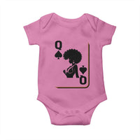 Black Queen Baby Onesie Black History Month Afro Woman Poker Card Games - Wonder Print Shop