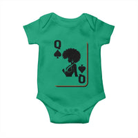 Black Queen Baby Onesie Black History Month Afro Woman Poker Card Games - Wonder Print Shop