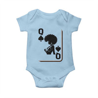 Black Queen Baby Onesie Black History Month Afro Woman Poker Card Games - Wonder Print Shop