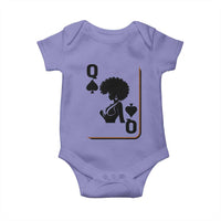 Black Queen Baby Onesie Black History Month Afro Woman Poker Card Games - Wonder Print Shop