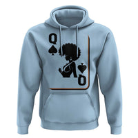 Black Queen Hoodie Black History Month Afro Woman Poker Card Games - Wonder Print Shop