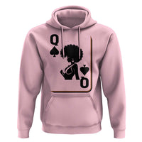 Black Queen Hoodie Black History Month Afro Woman Poker Card Games - Wonder Print Shop
