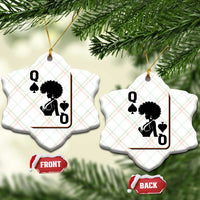 Black Queen Ceramic Ornament Black History Month Afro Woman Poker Card Games - Wonder Print Shop