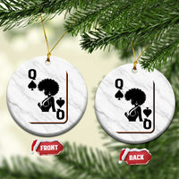 Black Queen Ceramic Ornament Black History Month Afro Woman Poker Card Games - Wonder Print Shop
