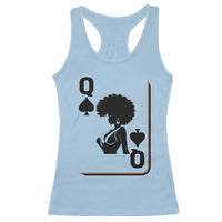 Black Queen Racerback Tank Top Black History Month Afro Woman Poker Card Games - Wonder Print Shop