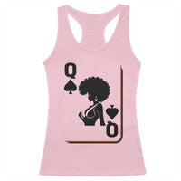 Black Queen Racerback Tank Top Black History Month Afro Woman Poker Card Games - Wonder Print Shop
