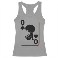 Black Queen Racerback Tank Top Black History Month Afro Woman Poker Card Games - Wonder Print Shop