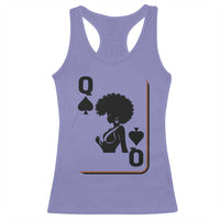Black Queen Racerback Tank Top Black History Month Afro Woman Poker Card Games - Wonder Print Shop