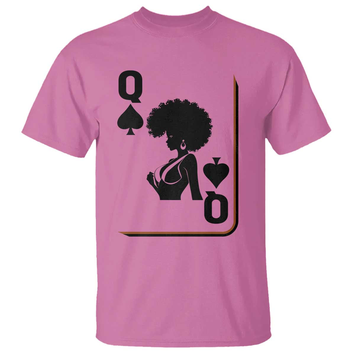 Black Queen T Shirt Black History Month Afro Woman Poker Card Games - Wonder Print Shop