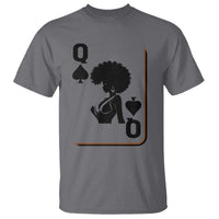 Black Queen T Shirt Black History Month Afro Woman Poker Card Games - Wonder Print Shop