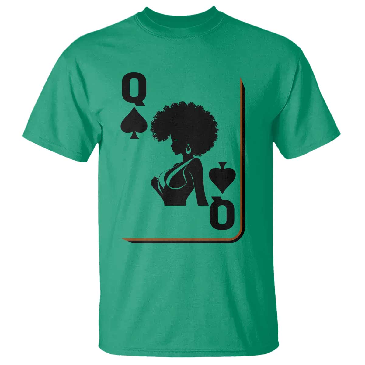 Black Queen T Shirt Black History Month Afro Woman Poker Card Games - Wonder Print Shop