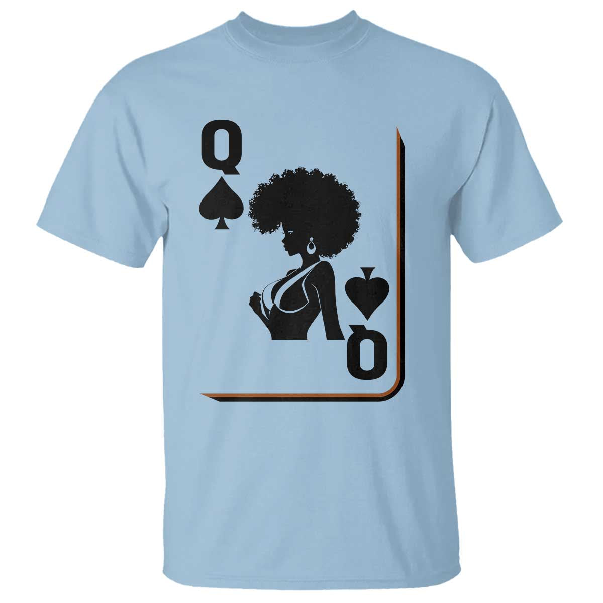 Black Queen T Shirt Black History Month Afro Woman Poker Card Games - Wonder Print Shop