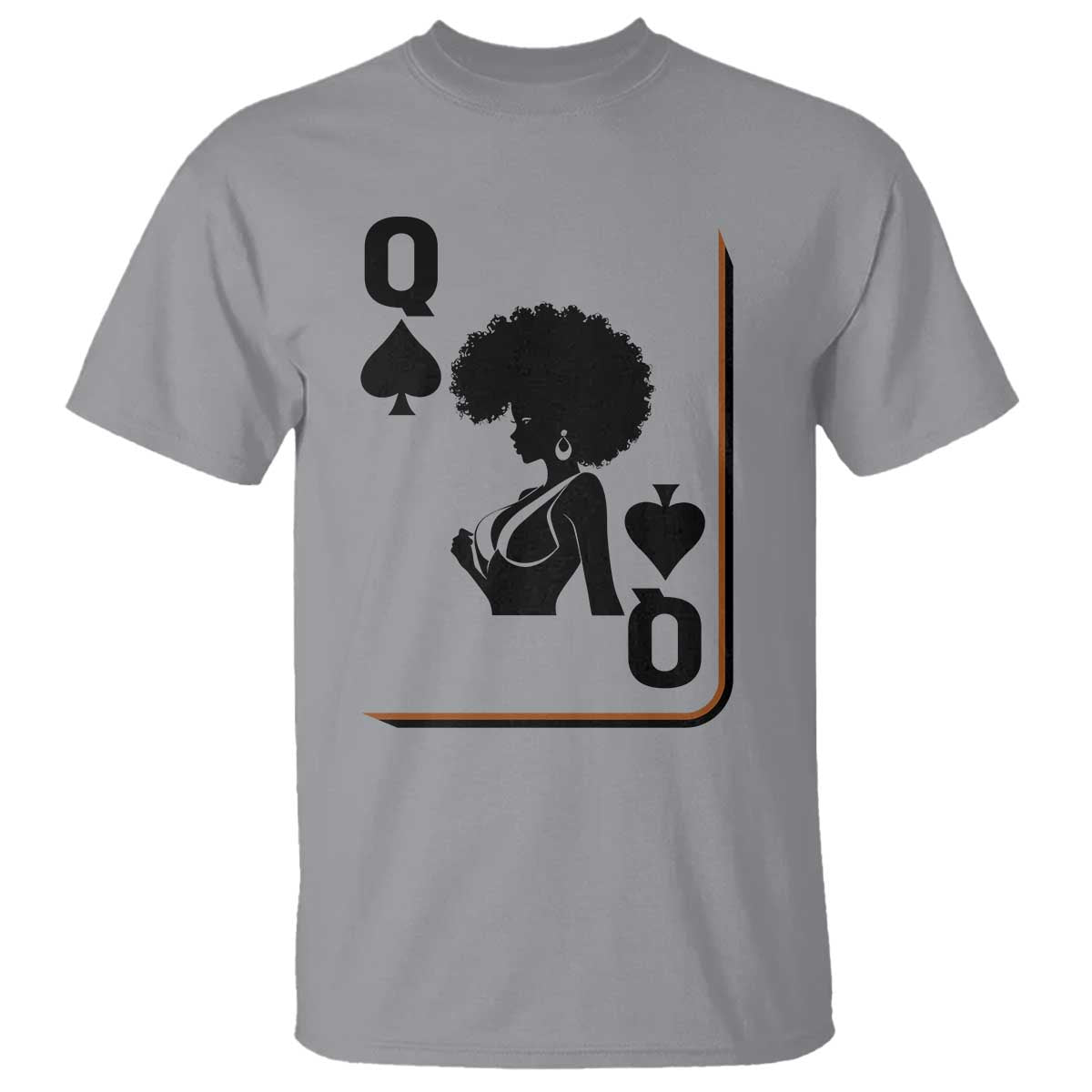 Black Queen T Shirt Black History Month Afro Woman Poker Card Games - Wonder Print Shop