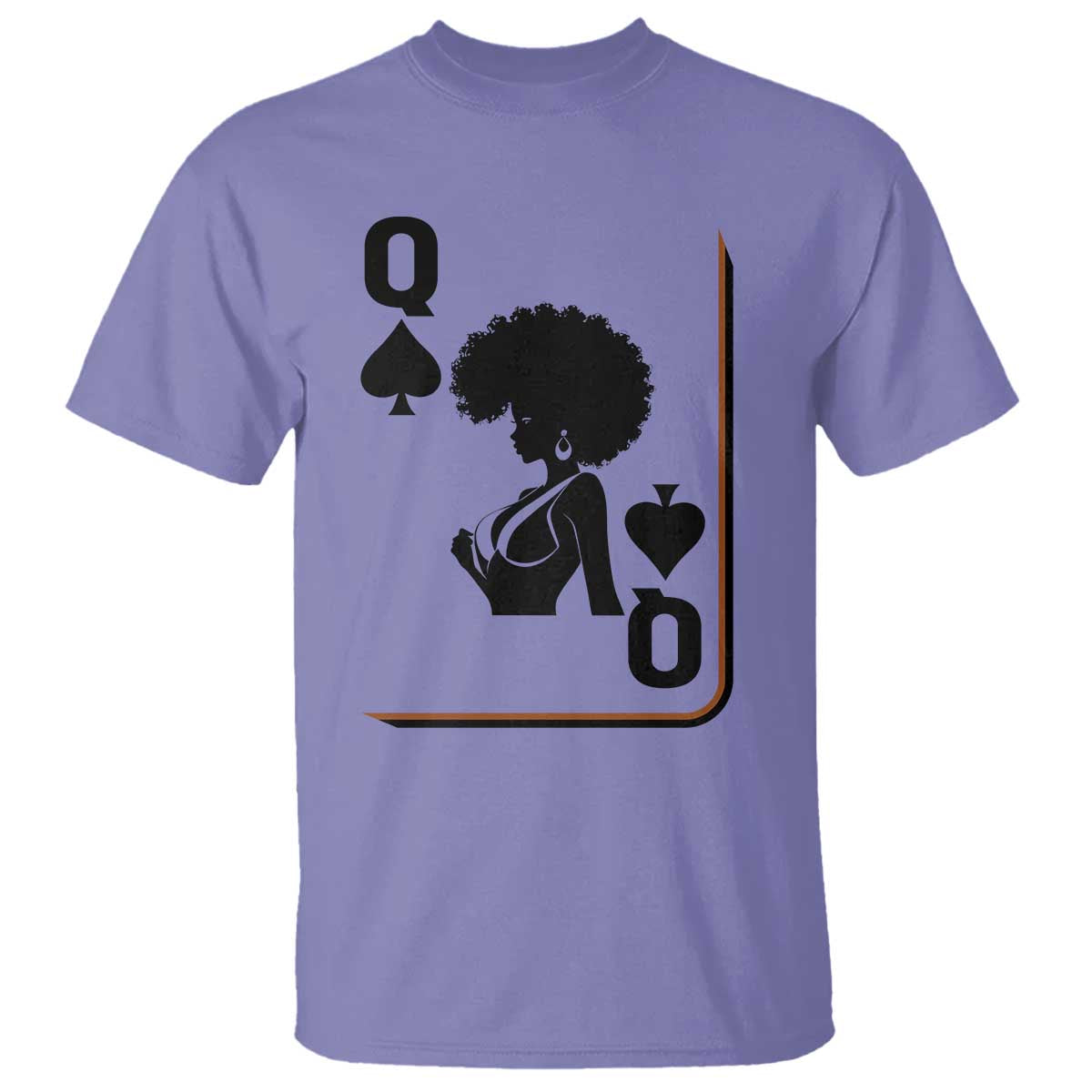 Black Queen T Shirt Black History Month Afro Woman Poker Card Games - Wonder Print Shop