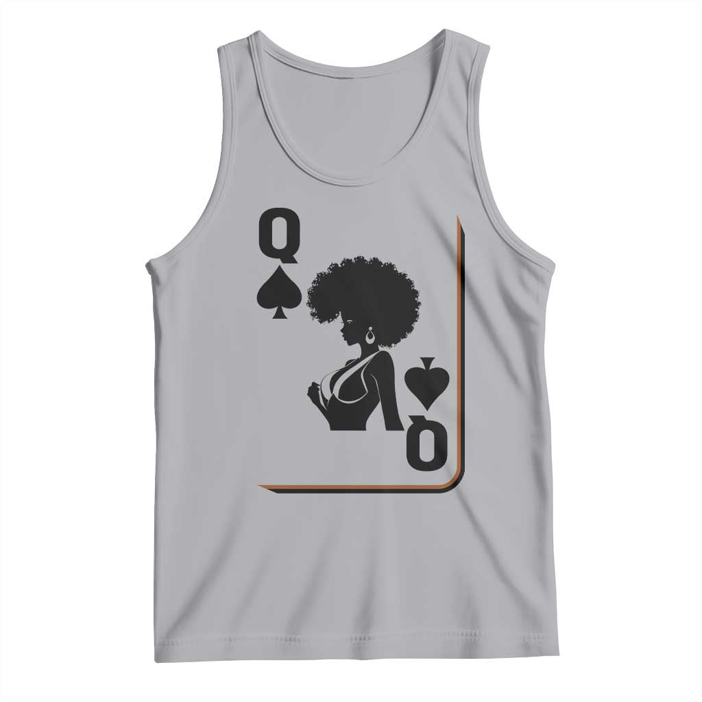 Black Queen Tank Top Black History Month Afro Woman Poker Card Games - Wonder Print Shop