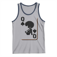 Black Queen Tank Top Black History Month Afro Woman Poker Card Games - Wonder Print Shop