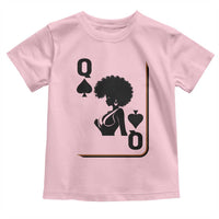 Black Queen Toddler T Shirt Black History Month Afro Woman Poker Card Games - Wonder Print Shop