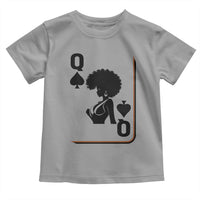 Black Queen Toddler T Shirt Black History Month Afro Woman Poker Card Games - Wonder Print Shop