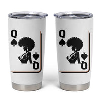 Black Queen Tumbler Cup Black History Month Afro Woman Poker Card Games - Wonder Print Shop