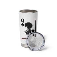 Black Queen Tumbler Cup Black History Month Afro Woman Poker Card Games - Wonder Print Shop