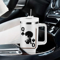Black Queen Tumbler With Handle Black History Month Afro Woman Poker Card Games - Wonder Print Shop