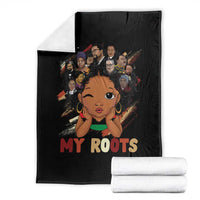 Black African Girl Throw Blanket Black History Month Juneteenth Gift Afro Empowerment - Wonder Print Shop