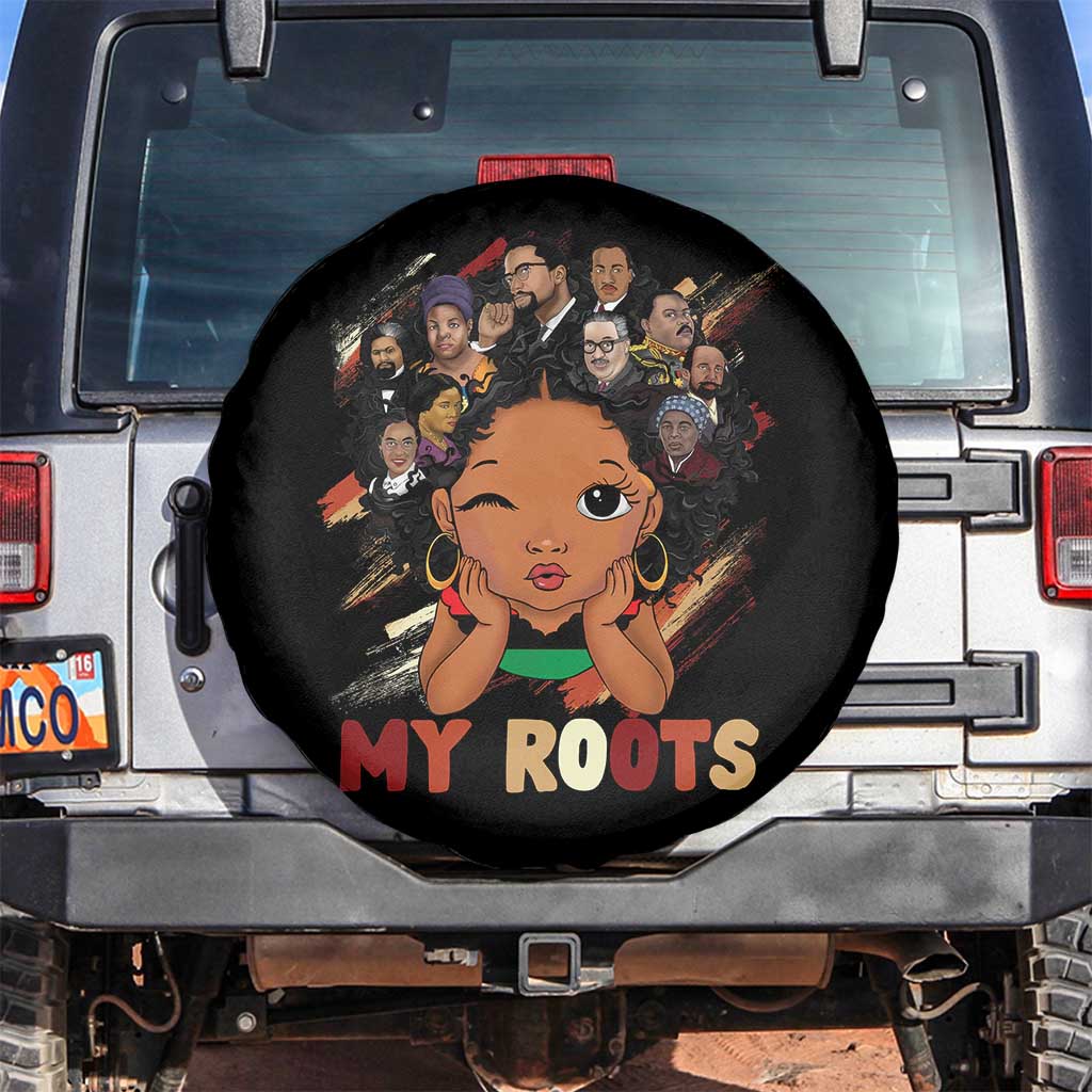 Black African Girl Spare Tire Cover Black History Month Juneteenth Gift Afro Empowerment - Wonder Print Shop