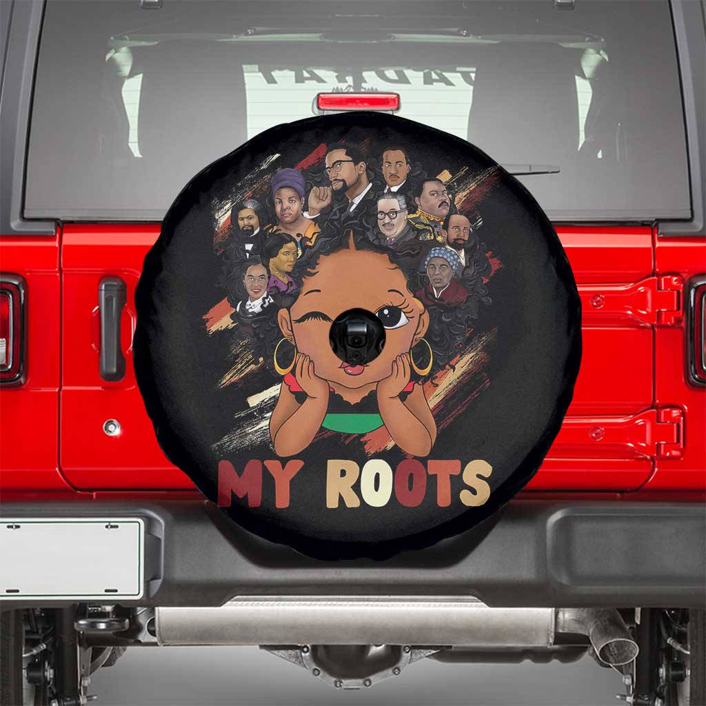 Black African Girl Spare Tire Cover Black History Month Juneteenth Gift Afro Empowerment - Wonder Print Shop