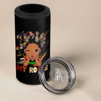 Black African Girl 4 in 1 Can Cooler Tumbler Black History Month Juneteenth Gift Afro Empowerment - Wonder Print Shop