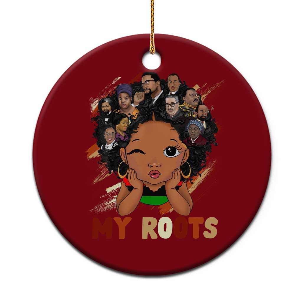 Black African Girl Ceramic Ornament Black History Month Juneteenth Gift Afro Empowerment - Wonder Print Shop