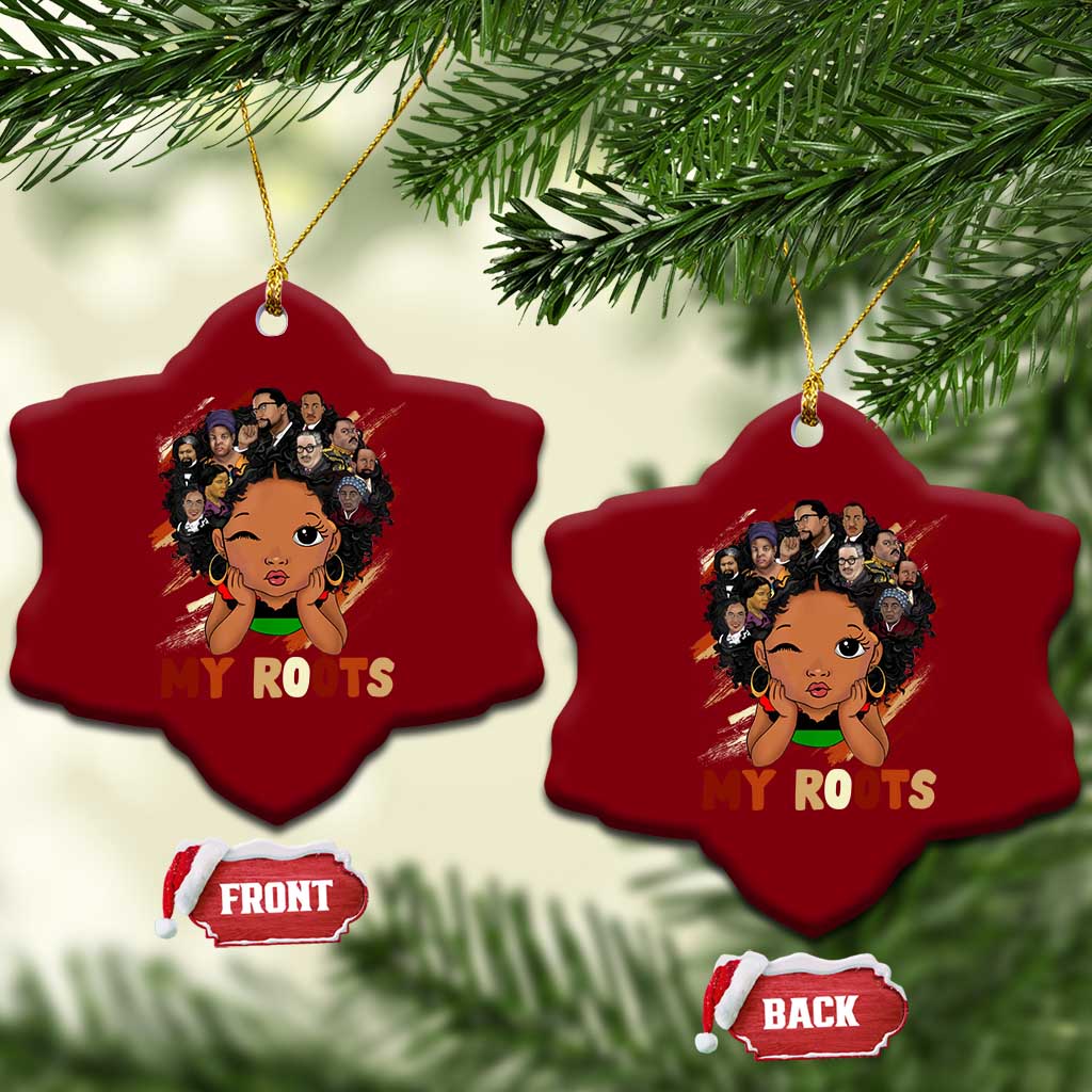 Black African Girl Ceramic Ornament Black History Month Juneteenth Gift Afro Empowerment - Wonder Print Shop