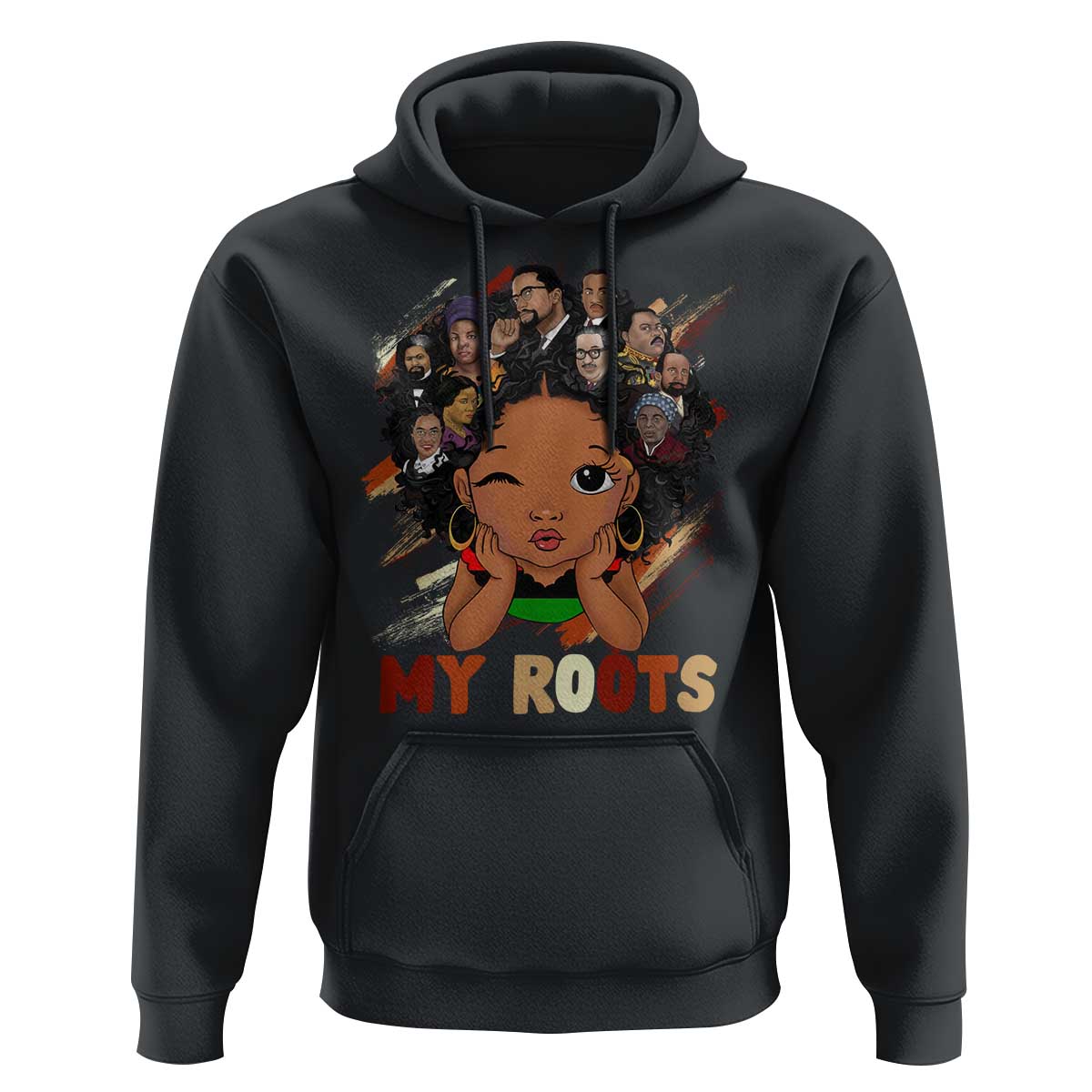 Black African Girl Hoodie Black History Month Juneteenth Gift Afro Empowerment - Wonder Print Shop