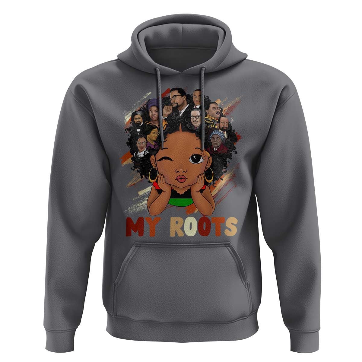 Black African Girl Hoodie Black History Month Juneteenth Gift Afro Empowerment - Wonder Print Shop
