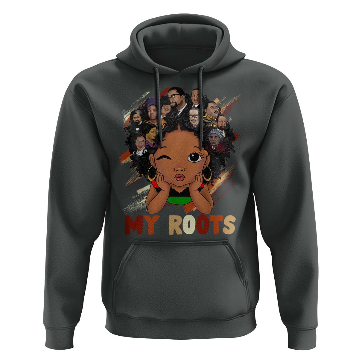 Black African Girl Hoodie Black History Month Juneteenth Gift Afro Empowerment - Wonder Print Shop