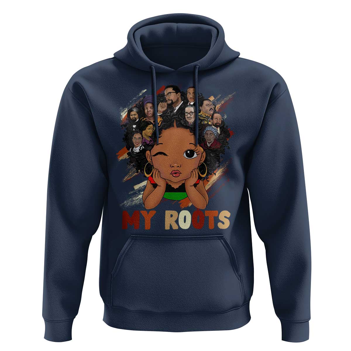Black African Girl Hoodie Black History Month Juneteenth Gift Afro Empowerment - Wonder Print Shop