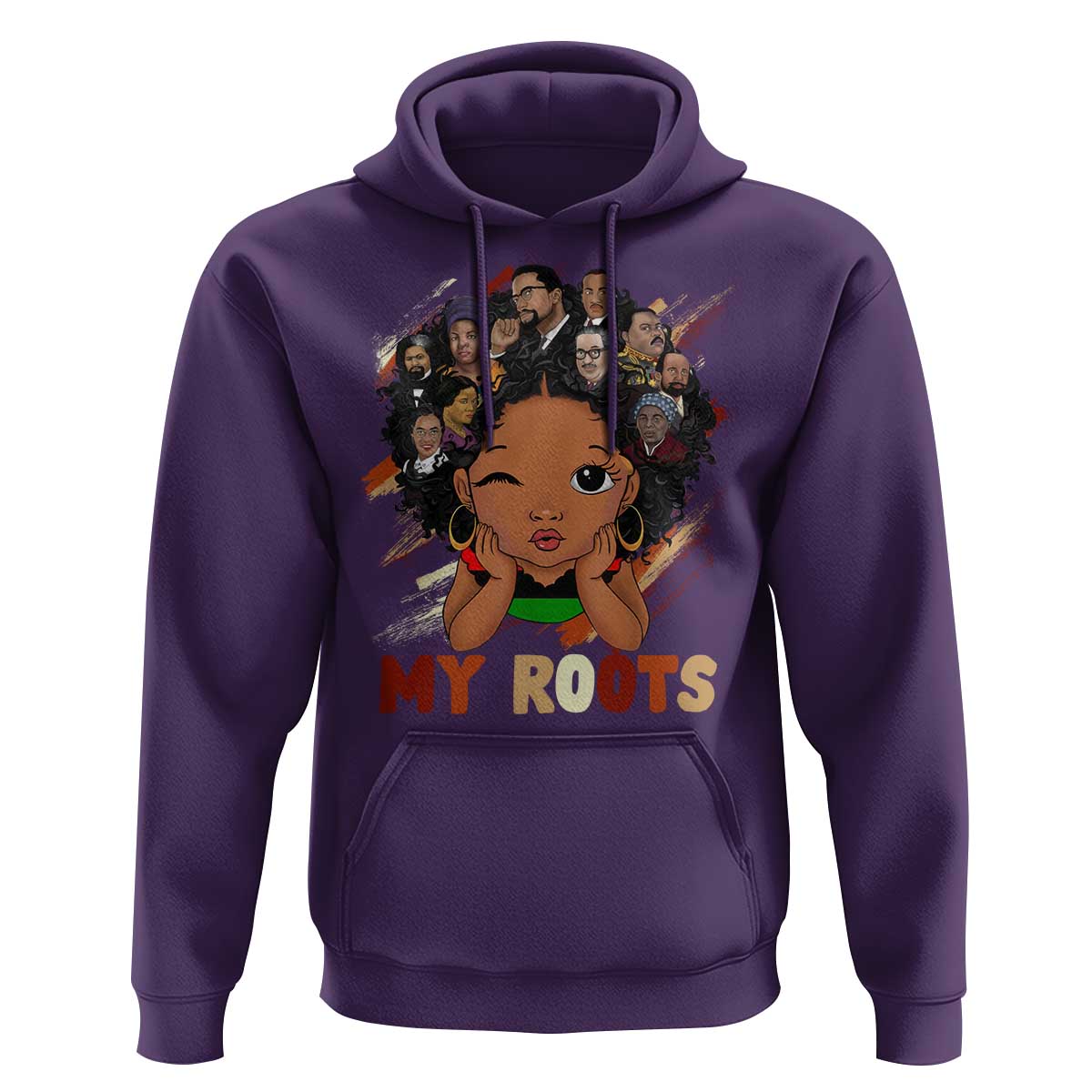 Black African Girl Hoodie Black History Month Juneteenth Gift Afro Empowerment - Wonder Print Shop