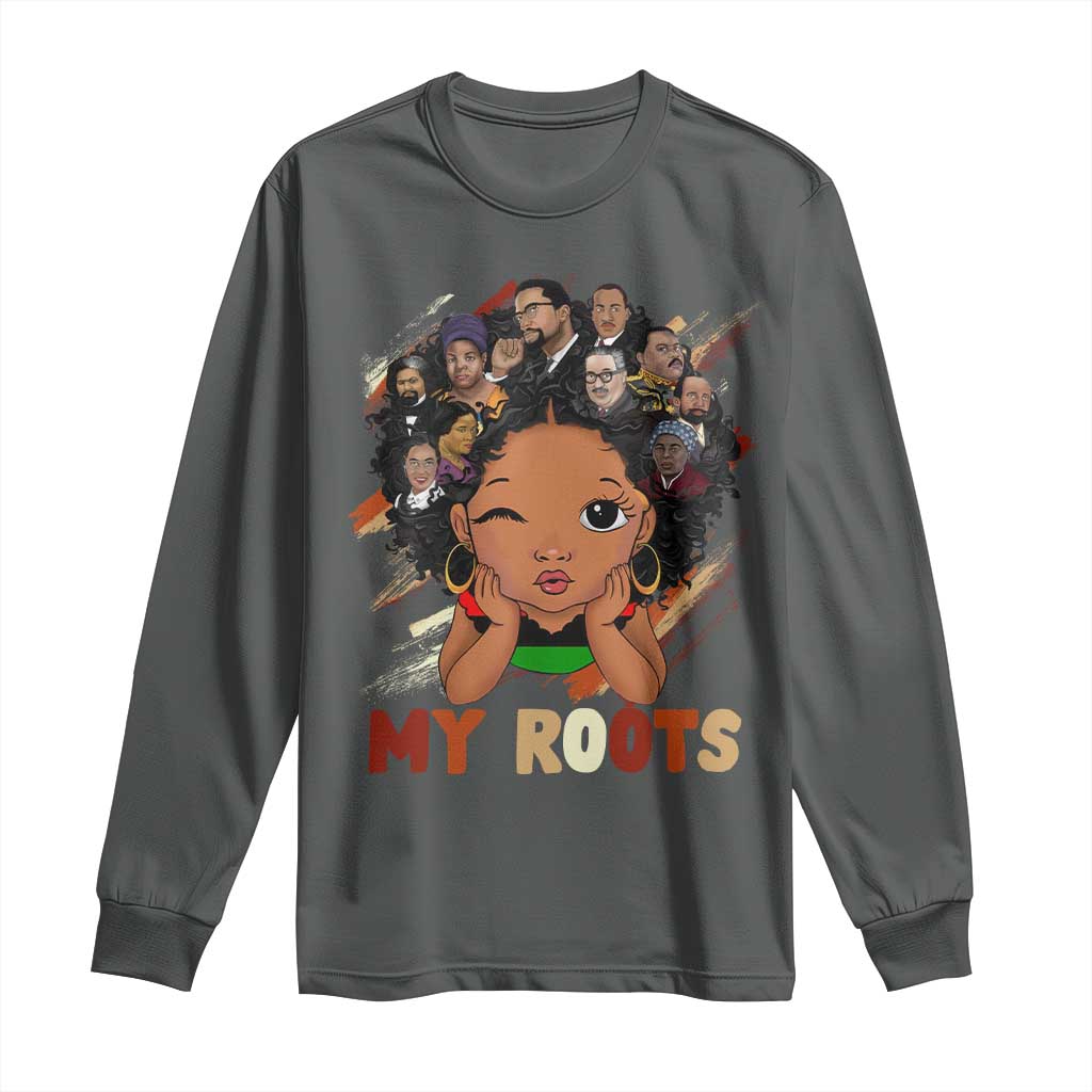 Black African Girl Long Sleeve Shirt Black History Month Juneteenth Gift Afro Empowerment - Wonder Print Shop