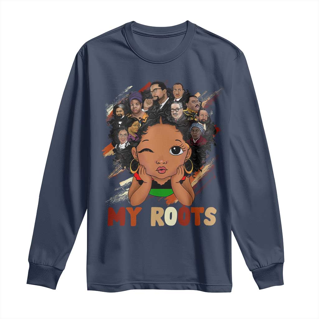 Black African Girl Long Sleeve Shirt Black History Month Juneteenth Gift Afro Empowerment - Wonder Print Shop