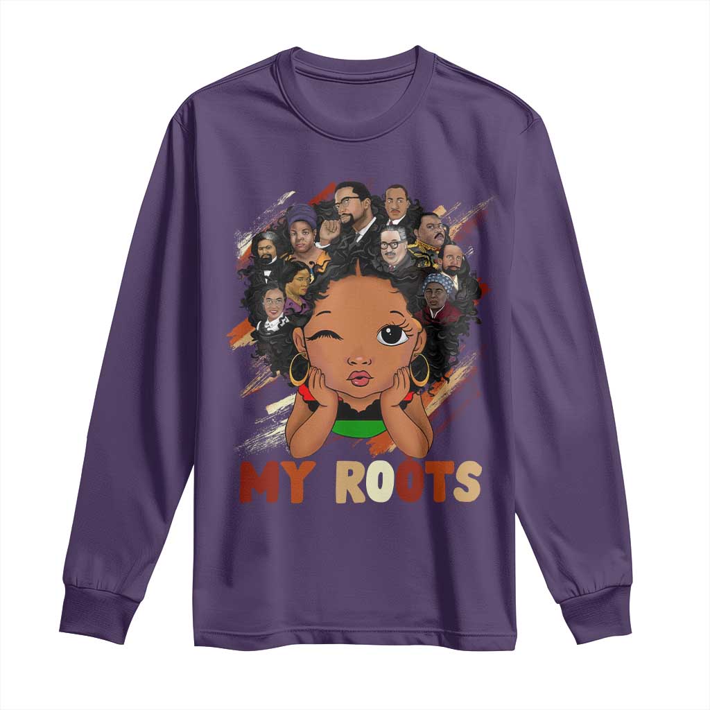 Black African Girl Long Sleeve Shirt Black History Month Juneteenth Gift Afro Empowerment - Wonder Print Shop