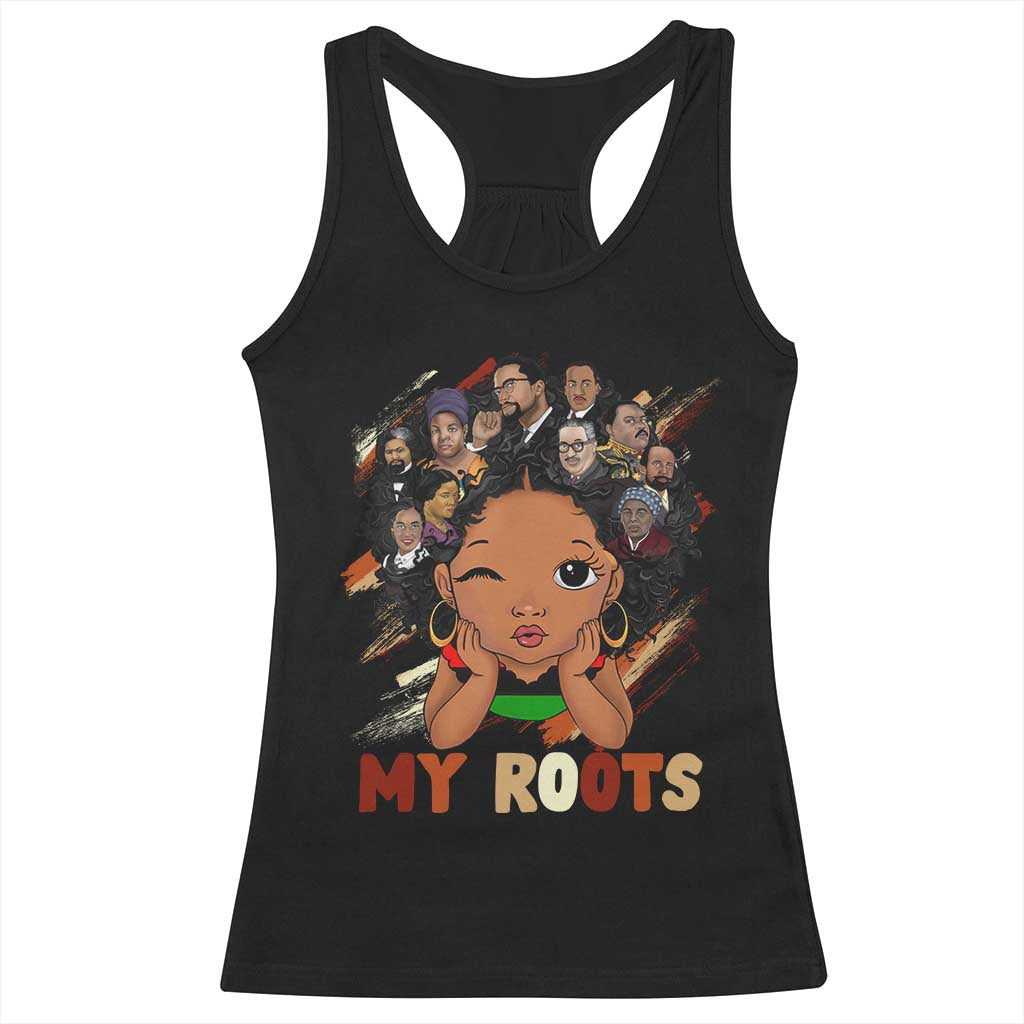 Black African Girl Racerback Tank Top Black History Month Juneteenth Gift Afro Empowerment - Wonder Print Shop
