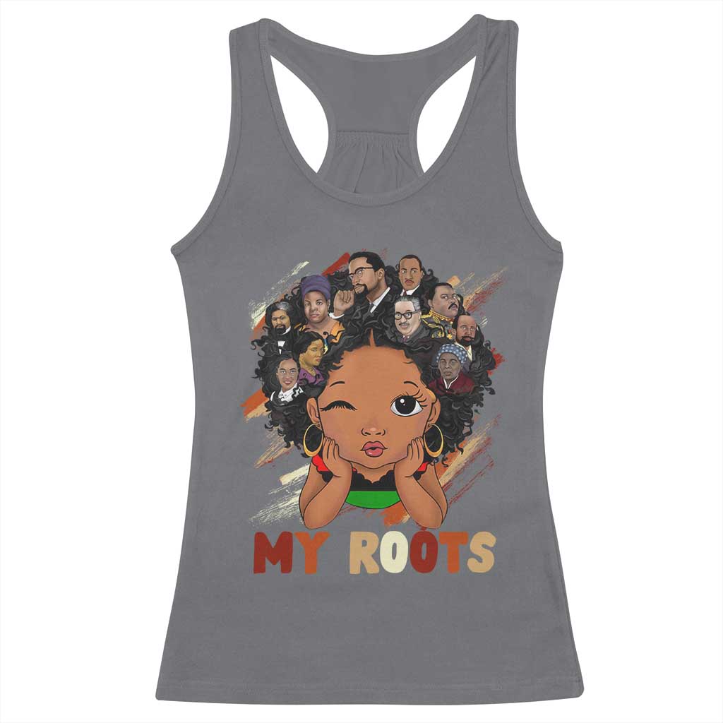 Black African Girl Racerback Tank Top Black History Month Juneteenth Gift Afro Empowerment - Wonder Print Shop