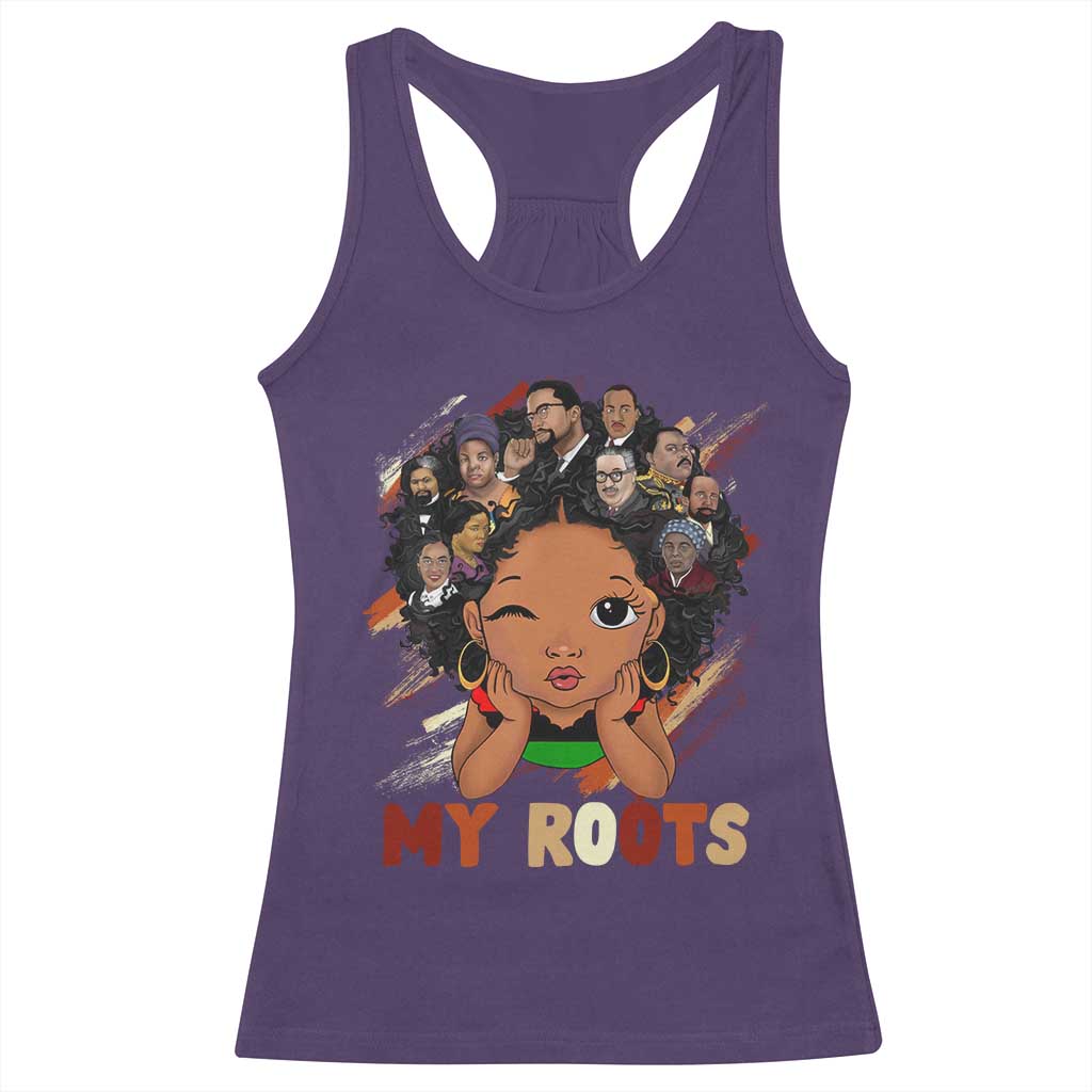 Black African Girl Racerback Tank Top Black History Month Juneteenth Gift Afro Empowerment - Wonder Print Shop