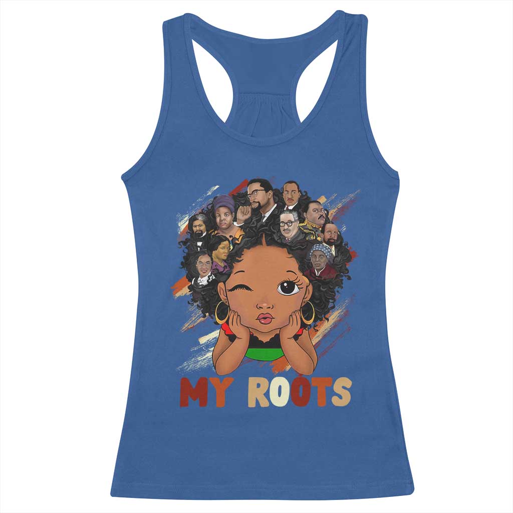 Black African Girl Racerback Tank Top Black History Month Juneteenth Gift Afro Empowerment - Wonder Print Shop
