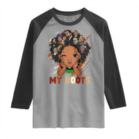 Black African Girl Raglan Shirt Black History Month Juneteenth Gift Afro Empowerment - Wonder Print Shop