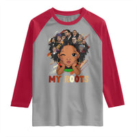 Black African Girl Raglan Shirt Black History Month Juneteenth Gift Afro Empowerment - Wonder Print Shop