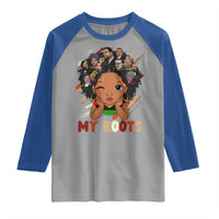 Black African Girl Raglan Shirt Black History Month Juneteenth Gift Afro Empowerment - Wonder Print Shop